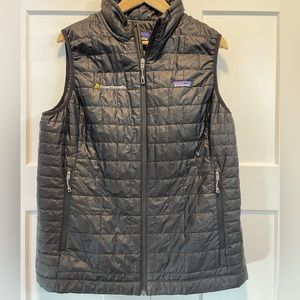 Patagonia black quilted vest, size XL